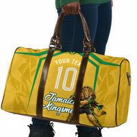 Personalized Jamaica Kingsmen Cricket Lion Travel Bag Royal King Batsman Sports Graphic Art