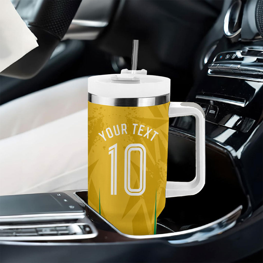 Personalized Jamaica Kingsmen Cricket Lion Tumbler With Handle Royal King Batsman Sports Graphic Art