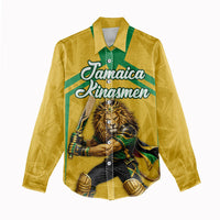 Personalized Jamaica Kingsmen Cricket Lion Women Casual Shirt Royal King Batsman Sports Graphic Art