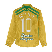 Personalized Jamaica Kingsmen Cricket Lion Women Casual Shirt Royal King Batsman Sports Graphic Art