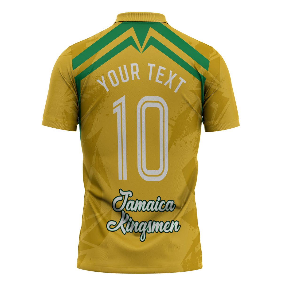 Personalized Jamaica Kingsmen Cricket Lion Zipper Polo Shirt Royal King Batsman Sports Graphic Art