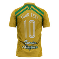 Personalized Jamaica Kingsmen Cricket Lion Zipper Polo Shirt Royal King Batsman Sports Graphic Art
