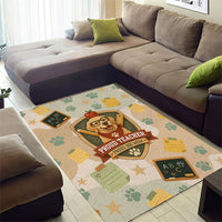 Proud Teacher Proud Dog Mom Area Rug Classroom Cute Dog Lover