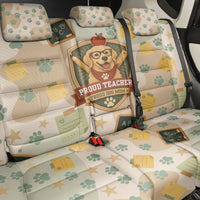 Proud Teacher Proud Dog Mom Back Car Seat Cover Classroom Cute Dog Lover