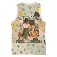 Proud Teacher Proud Dog Mom Basketball Jersey Classroom Cute Dog Lover