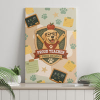 Proud Teacher Proud Dog Mom Canvas Wall Art Classroom Cute Dog Lover