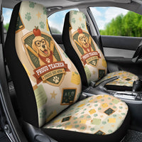 Proud Teacher Proud Dog Mom Car Seat Cover Classroom Cute Dog Lover