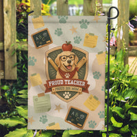 Proud Teacher Proud Dog Mom Garden Flag Classroom Cute Dog Lover