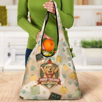 Proud Teacher Proud Dog Mom Grocery Bag Classroom Cute Dog Lover