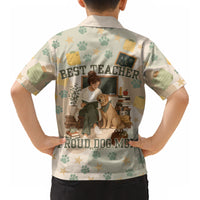 Proud Teacher Proud Dog Mom Kid Hawaiian Shirt Classroom Cute Dog Lover