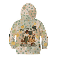 Proud Teacher Proud Dog Mom Kid Hoodie Classroom Cute Dog Lover
