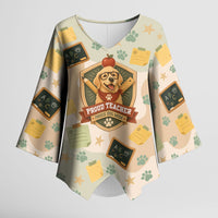 Proud Teacher Proud Dog Mom Kimono Sleeve Blouse Classroom Cute Dog Lover