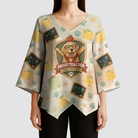 Proud Teacher Proud Dog Mom Kimono Sleeve Blouse Classroom Cute Dog Lover