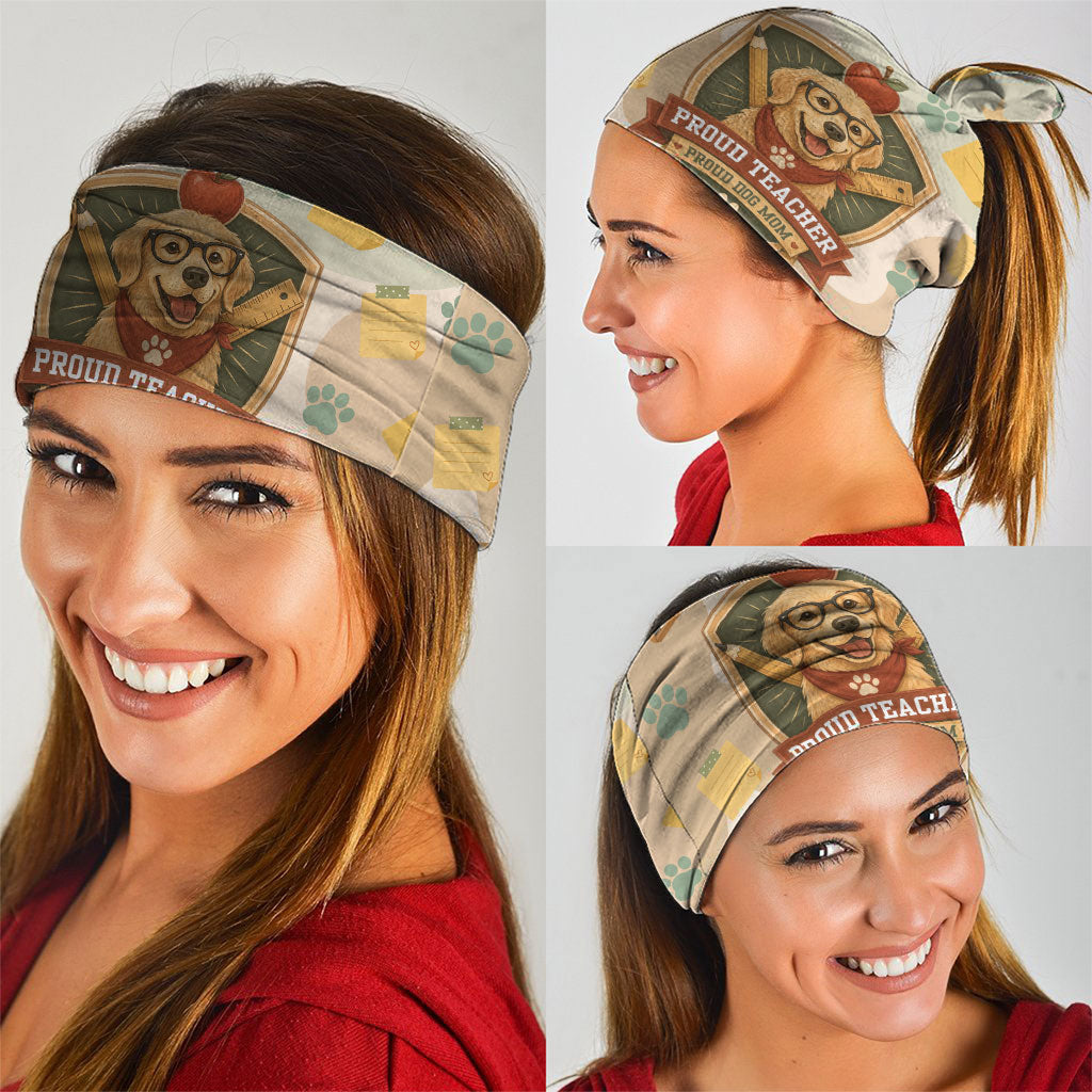 Proud Teacher Proud Dog Mom Neck Gaiter Classroom Cute Dog Lover