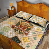 Proud Teacher Proud Dog Mom Quilt Bed Set Classroom Cute Dog Lover