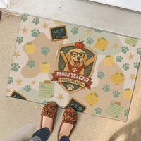 Proud Teacher Proud Dog Mom Rubber Doormat Classroom Cute Dog Lover