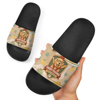 Proud Teacher Proud Dog Mom Slide Sandals Classroom Cute Dog Lover