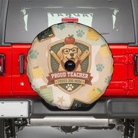 Proud Teacher Proud Dog Mom Spare Tire Cover Classroom Cute Dog Lover