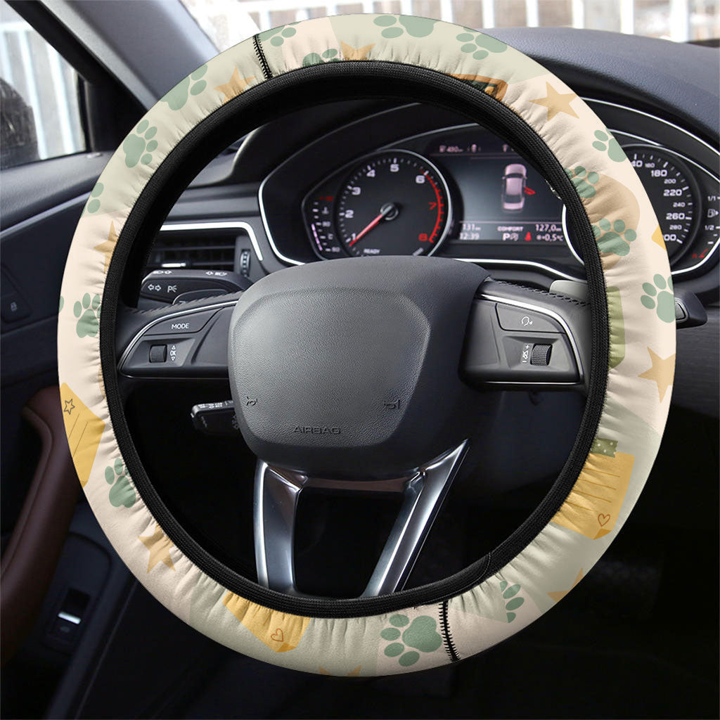 Proud Teacher Proud Dog Mom Steering Wheel Cover Classroom Cute Dog Lover