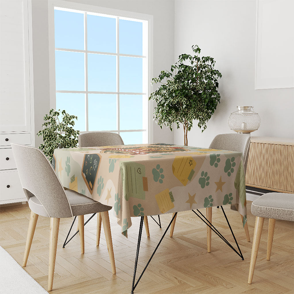 Proud Teacher Proud Dog Mom Tablecloth Classroom Cute Dog Lover