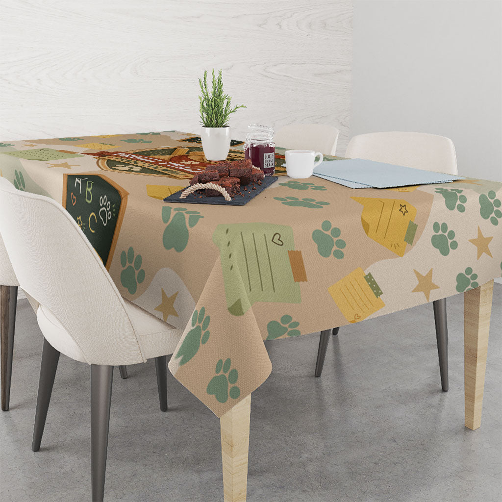 Proud Teacher Proud Dog Mom Tablecloth Classroom Cute Dog Lover