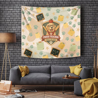 Proud Teacher Proud Dog Mom Tapestry Classroom Cute Dog Lover