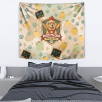 Proud Teacher Proud Dog Mom Tapestry Classroom Cute Dog Lover
