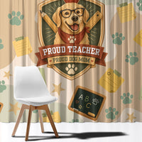 Proud Teacher Proud Dog Mom Window Curtain Classroom Cute Dog Lover
