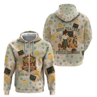 Proud Teacher Proud Dog Mom Zip Hoodie Classroom Cute Dog Lover