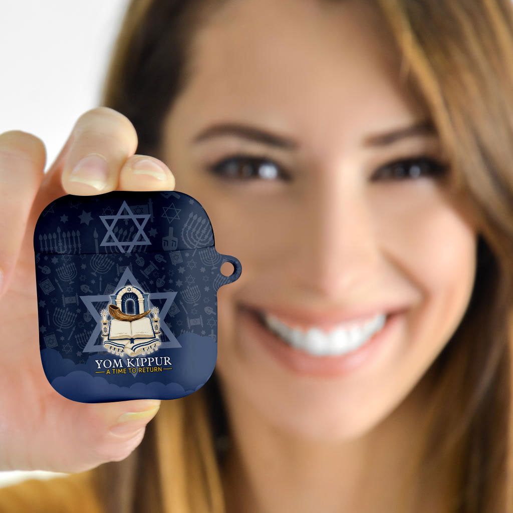 Yom Kippur Gates Of Return AirPods Case Jewish High Holy Day Shofar Tallit Star Of David