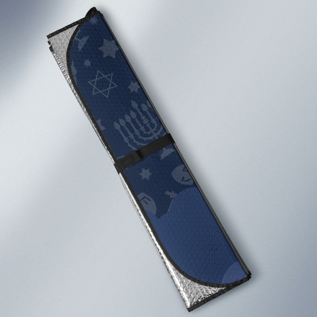 Yom Kippur Gates Of Return Auto Sun Shade Jewish High Holy Day Shofar Tallit Star Of David