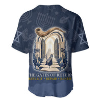 Yom Kippur Gates Of Return Baseball Jersey Jewish High Holy Day Shofar Tallit Star Of David