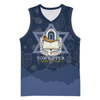Yom Kippur Gates Of Return Basketball Jersey Jewish High Holy Day Shofar Tallit Star Of David