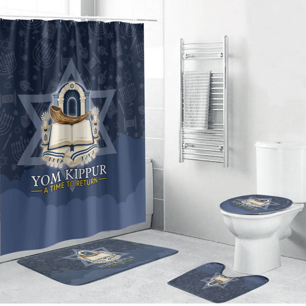 Yom Kippur Gates Of Return Bathroom Set Jewish High Holy Day Shofar Tallit Star Of David