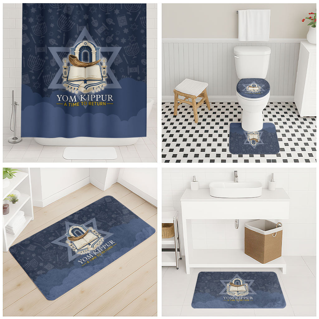 Yom Kippur Gates Of Return Bathroom Set Jewish High Holy Day Shofar Tallit Star Of David