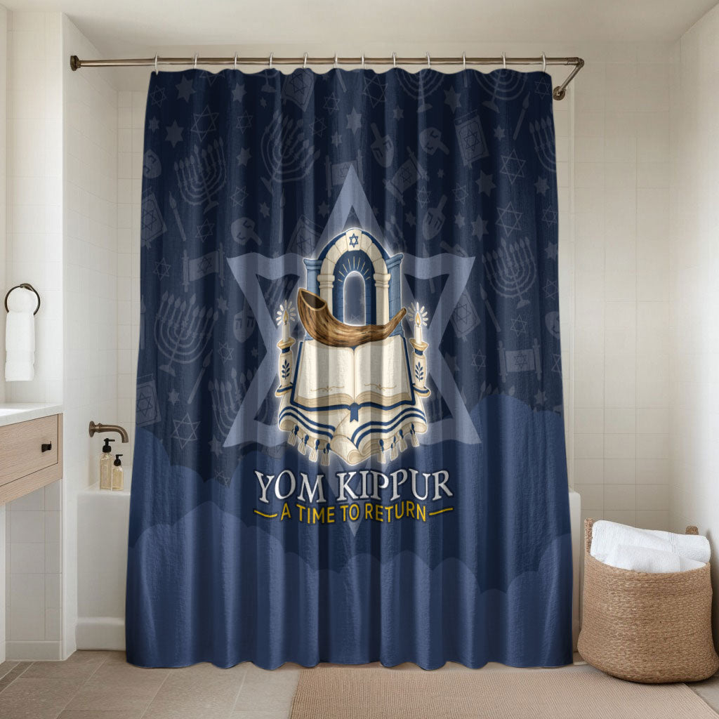 Yom Kippur Gates Of Return Bathroom Set Jewish High Holy Day Shofar Tallit Star Of David