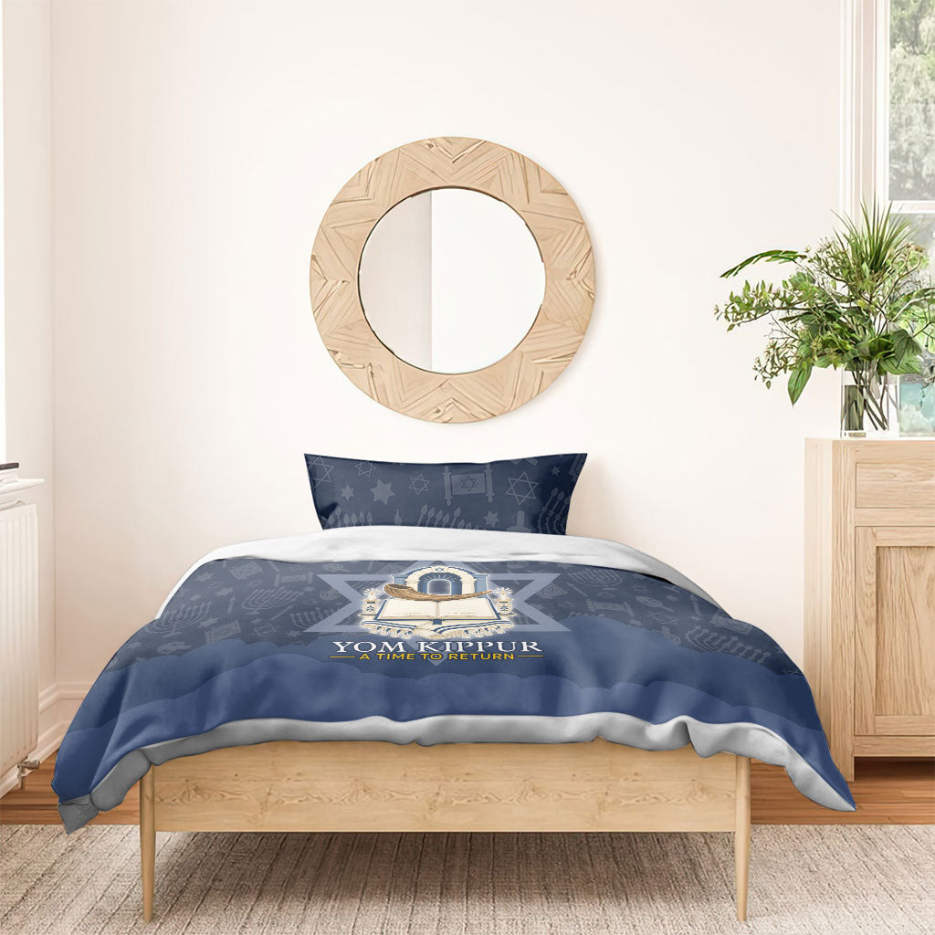 Yom Kippur Gates Of Return Bedding Set Jewish High Holy Day Shofar Tallit Star Of David
