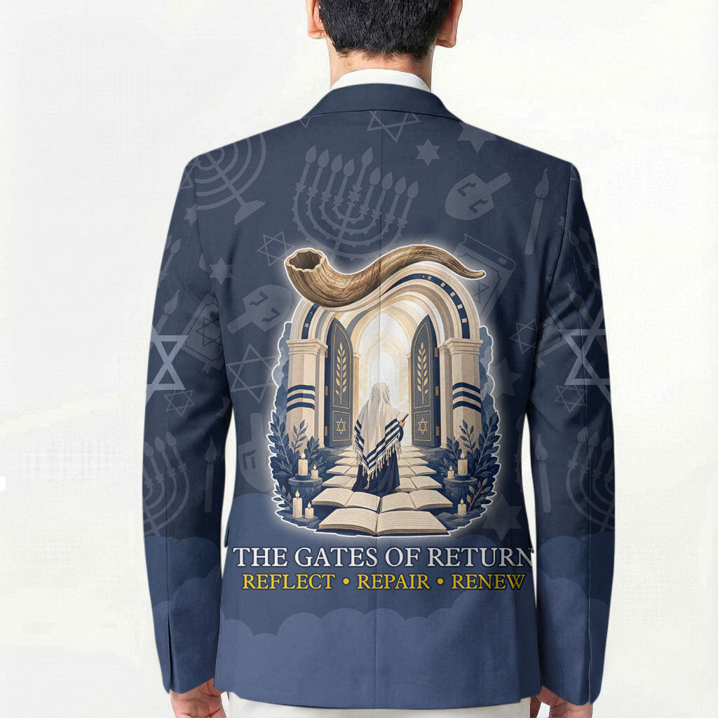 Yom Kippur Gates Of Return Blazer Jewish High Holy Day Shofar Tallit Star Of David