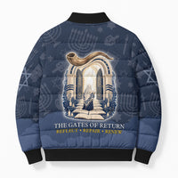 Yom Kippur Gates Of Return Bomber Puffer Jacket Jewish High Holy Day Shofar Tallit Star Of David