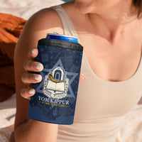 Yom Kippur Gates Of Return 4 in 1 Can Cooler Tumbler Jewish High Holy Day Shofar Tallit Star Of David