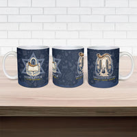 Yom Kippur Gates Of Return Ceramic Mug Jewish High Holy Day Shofar Tallit Star Of David