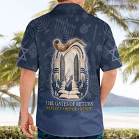 Yom Kippur Gates Of Return Hawaiian Shirt Jewish High Holy Day Shofar Tallit Star Of David