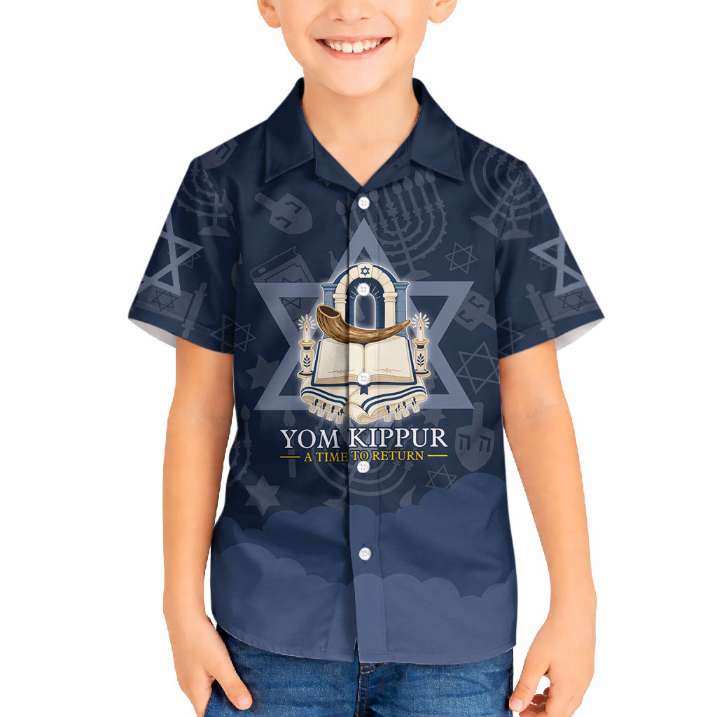 Yom Kippur Gates Of Return Hawaiian Shirt Jewish High Holy Day Shofar Tallit Star Of David