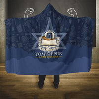 Yom Kippur Gates Of Return Hooded Blanket Jewish High Holy Day Shofar Tallit Star Of David