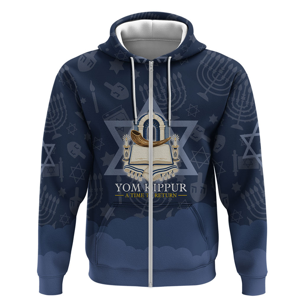 Yom Kippur Gates Of Return Hoodie Jewish High Holy Day Shofar Tallit Star Of David