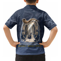 Yom Kippur Gates Of Return Kid Hawaiian Shirt Jewish High Holy Day Shofar Tallit Star Of David