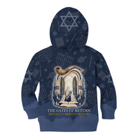 Yom Kippur Gates Of Return Kid Hoodie Jewish High Holy Day Shofar Tallit Star Of David