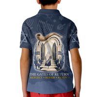 Yom Kippur Gates Of Return Kid Polo Shirt Jewish High Holy Day Shofar Tallit Star Of David