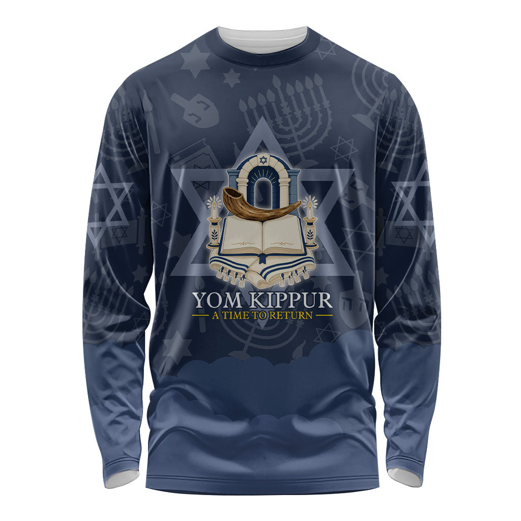 Yom Kippur Gates Of Return Long Sleeve Shirt Jewish High Holy Day Shofar Tallit Star Of David