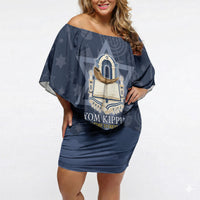 Yom Kippur Gates Of Return Off Shoulder Short Dress Jewish High Holy Day Shofar Tallit Star Of David